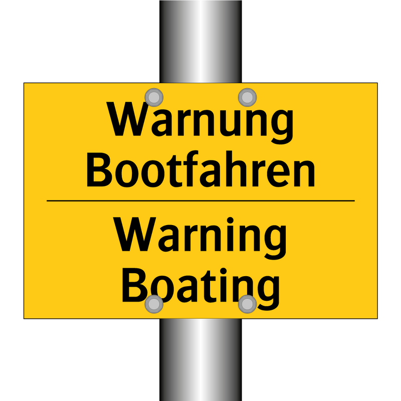 Warnung Bootfahren - Warning Boating