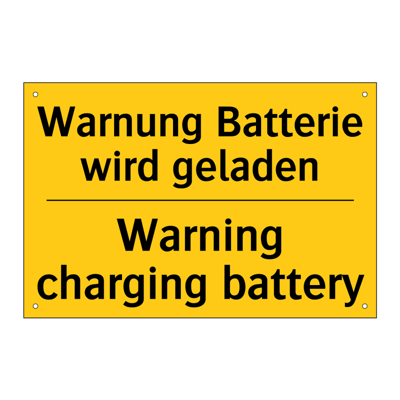 Warnung Batterie wird geladen - Warning charging battery