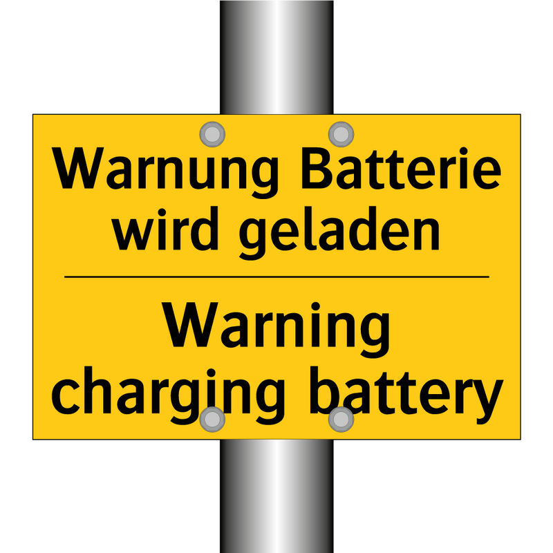 Warnung Batterie wird geladen - Warning charging battery