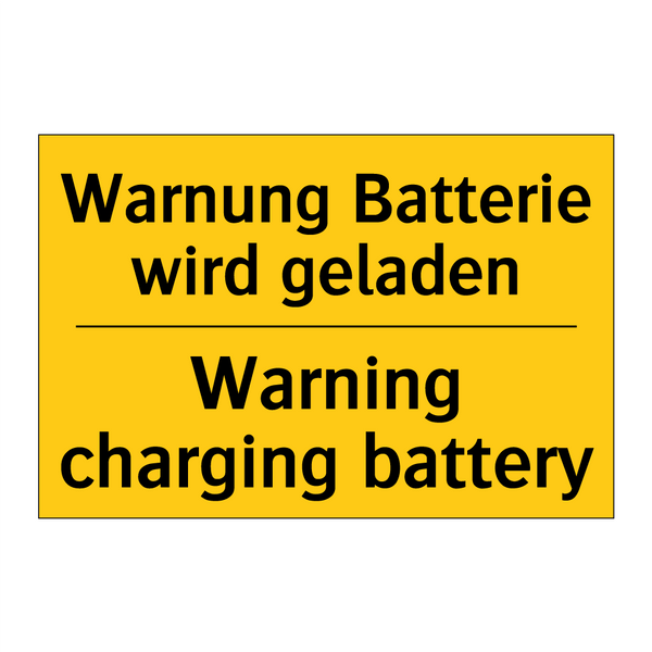 Warnung Batterie wird geladen - Warning charging battery
