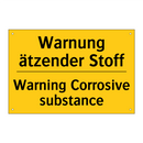 Warnung ätzender Stoff - Warning Corrosive substance