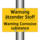 Warnung ätzender Stoff - Warning Corrosive substance