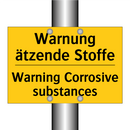 Warnung ätzende Stoffe - Warning Corrosive substances