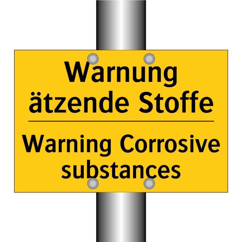 Warnung ätzende Stoffe - Warning Corrosive substances