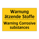 Warnung ätzende Stoffe - Warning Corrosive substances