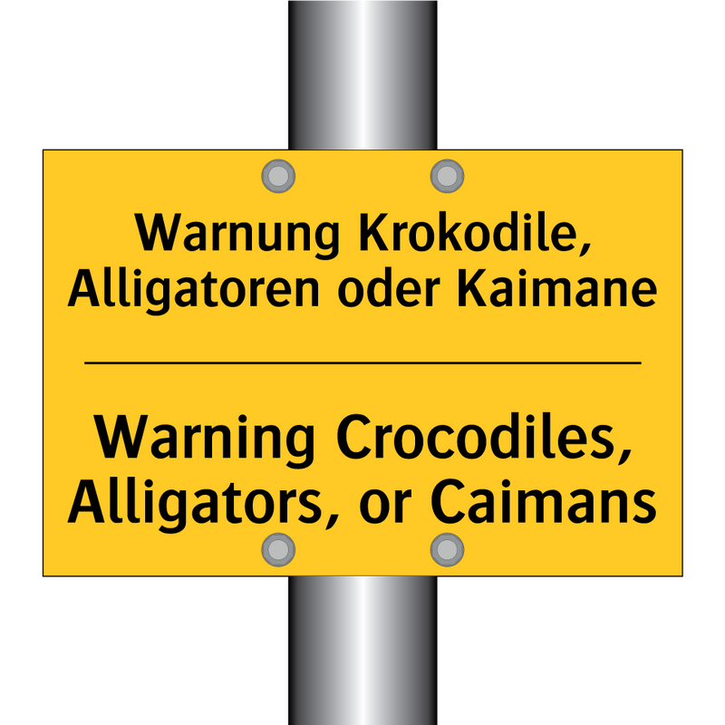 Warnung Krokodile, Alligatoren /.../ - Warning Crocodiles, Alligators, /.../
