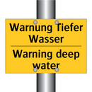 Warnung Tiefer Wasser - Warning deep water