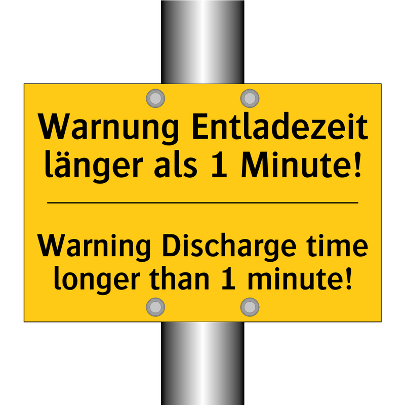 Warnung Entladezeit länger als /.../ - Warning Discharge time longer /.../