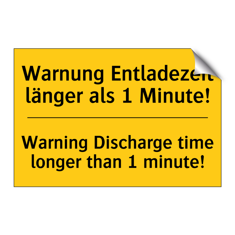 Warnung Entladezeit länger als /.../ - Warning Discharge time longer /.../