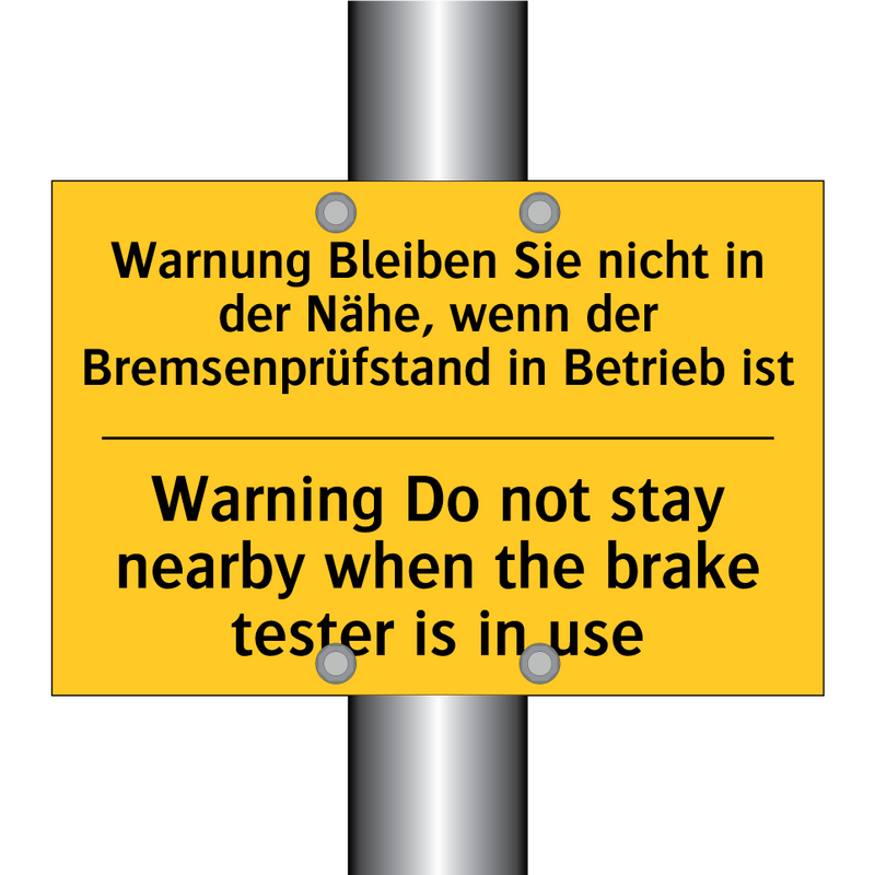 Warnung Bleiben Sie nicht in der /.../ - Warning Do not stay nearby when /.../