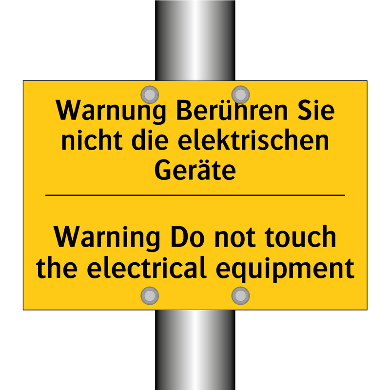 Warnung Berühren Sie nicht die /.../ - Warning Do not touch the electrical /.../
