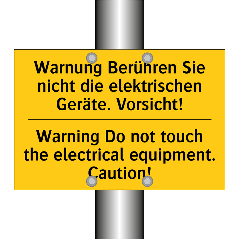 Warnung Berühren Sie nicht die /.../ - Warning Do not touch the electrical /.../