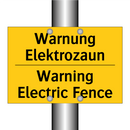 Warnung Elektrozaun - Warning Electric Fence