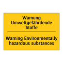 Warnung Umweltgefährdende Stoffe/.../ - Warning Environmentally hazardous /.../