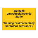 Warnung Umweltgefährdende Stoffe/.../ - Warning Environmentally hazardous /.../