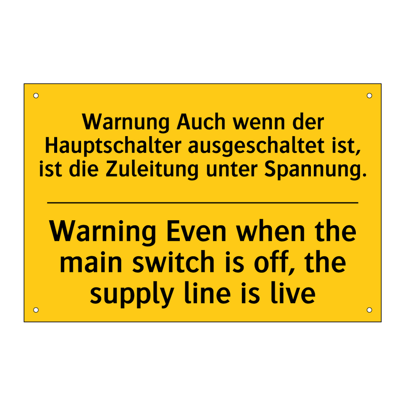 Warnung Auch wenn der Hauptschalter /.../ - Warning Even when the main switch /.../