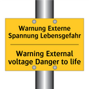 Warnung Externe Spannung Lebensgefahr/.../ - Warning External voltage Danger /.../