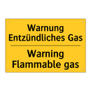 Warnung Entzündliches Gas - Warning Flammable gas