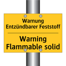 Warnung Entzündbarer Feststoff - Warning Flammable solid