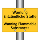 Warnung Entzündliche Stoffe - Warning Flammable Substances
