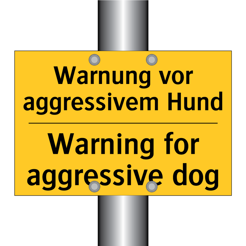 Warnung vor aggressivem Hund - Warning for aggressive dog