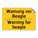 Warnung vor Beagle - Warning for beagle