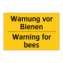 Warnung vor Bienen - Warning for bees