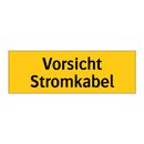 Vorsicht Stromkabel