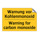 Warnung vor Kohlenmonoxid - Warning for carbon monoxide
