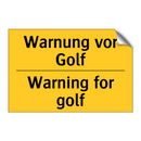 Warnung vor Golf - Warning for golf