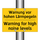 Warnung vor hohen Lärmpegeln - Warning for high noise levels