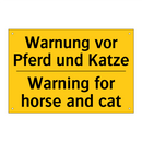 Warnung vor Pferd und Katze - Warning for horse and cat