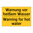 Warnung vor heißem Wasser - Warning for hot water