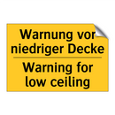 Warnung vor niedriger Decke - Warning for low ceiling