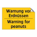 Warnung vor Erdnüssen - Warning for peanuts