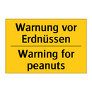 Warnung vor Erdnüssen - Warning for peanuts
