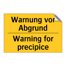 Warnung vor Abgrund - Warning for precipice