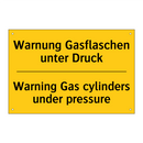 Warnung Gasflaschen unter Druck/.../ - Warning Gas cylinders under pressure/.../