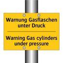 Warnung Gasflaschen unter Druck/.../ - Warning Gas cylinders under pressure/.../
