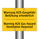 Warnung H2S-Gasgefahr Belüftung /.../ - Warning H2S Gas Hazard Ventilation /.../
