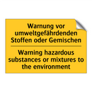 Warnung vor umweltgefährdenden /.../ - Warning hazardous substances or /.../