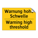 Warnung hohe Schwelle - Warning high threshold