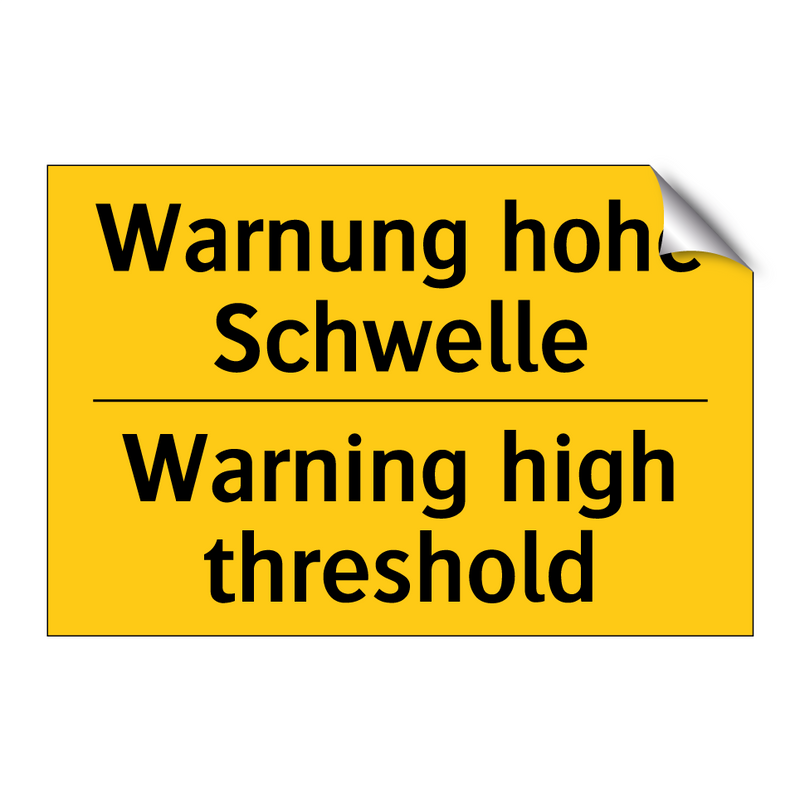 Warnung hohe Schwelle - Warning high threshold