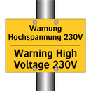 Warnung Hochspannung 230V - Warning High Voltage 230V