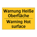 Warnung Heiße Oberfläche - Warning Hot surface