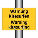 Warnung Kitesurfen - Warning kitesurfing