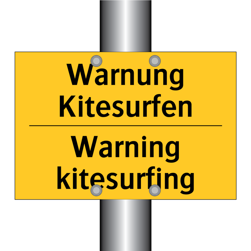 Warnung Kitesurfen - Warning kitesurfing