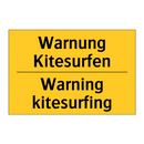 Warnung Kitesurfen - Warning kitesurfing