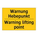 Warnung Hebepunkt - Warning lifting point
