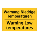 Warnung Niedrige Temperaturen - Warning Low temperatures
